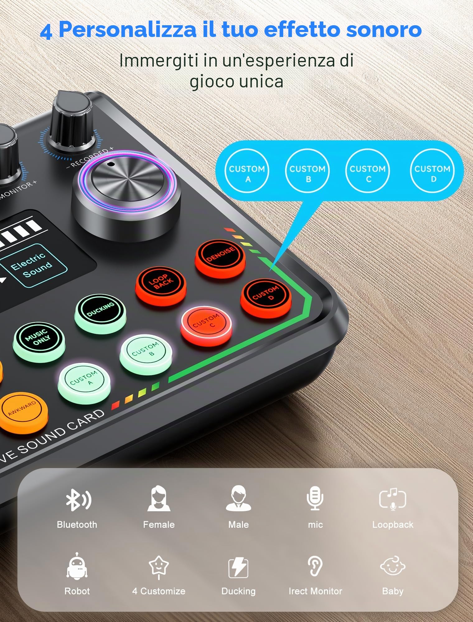 SINWE Set podcast per 2 persone, mixer audio con microfoni per smartphone e PC, attrezzatura da DJ all-in-one, plug and play, ideale per streaming, canto, YouTube e gaming