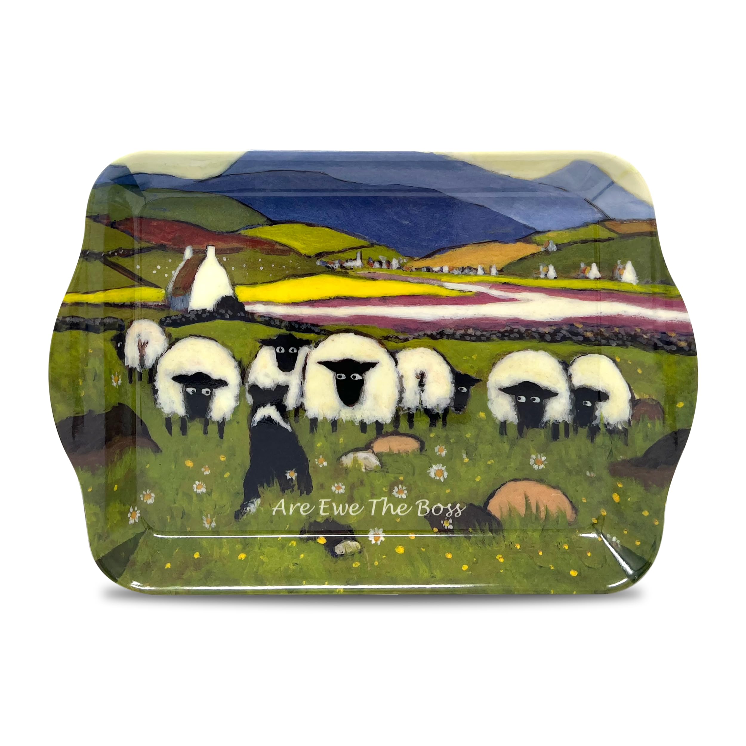 Small Scatter Tray by Thomas Joseph - Are Ewe The Boss - Funny Sheep and Collie Gift