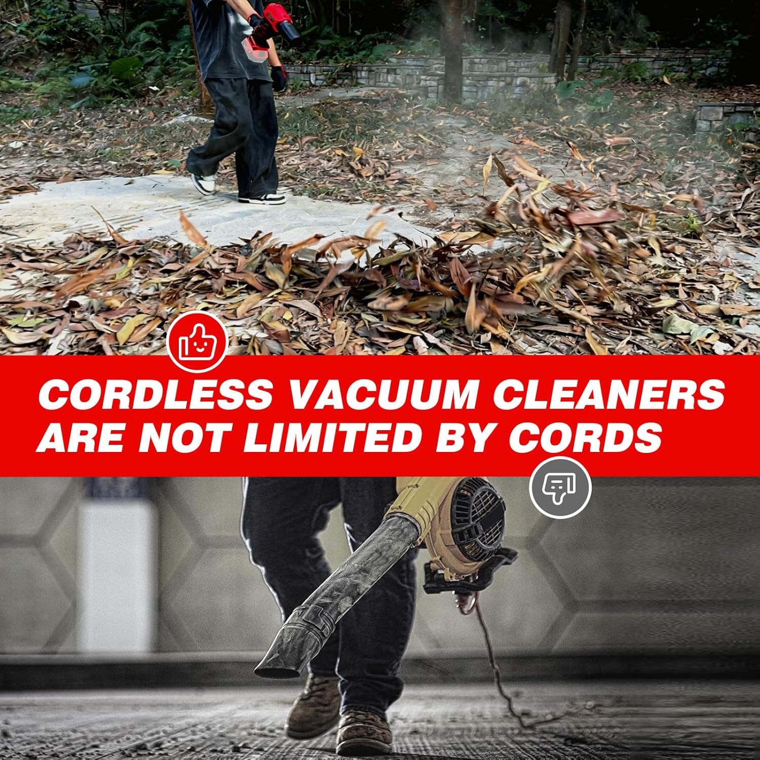 Cordless Leaf Blower for Milwaukee 18V Battery, 720-CFM 180-MPH Handheld Electric Brushless Dust Blower with Light, Battery Powered Leaf Blowers for Patio, Lawn Care, Leaves (Battery Not Included)