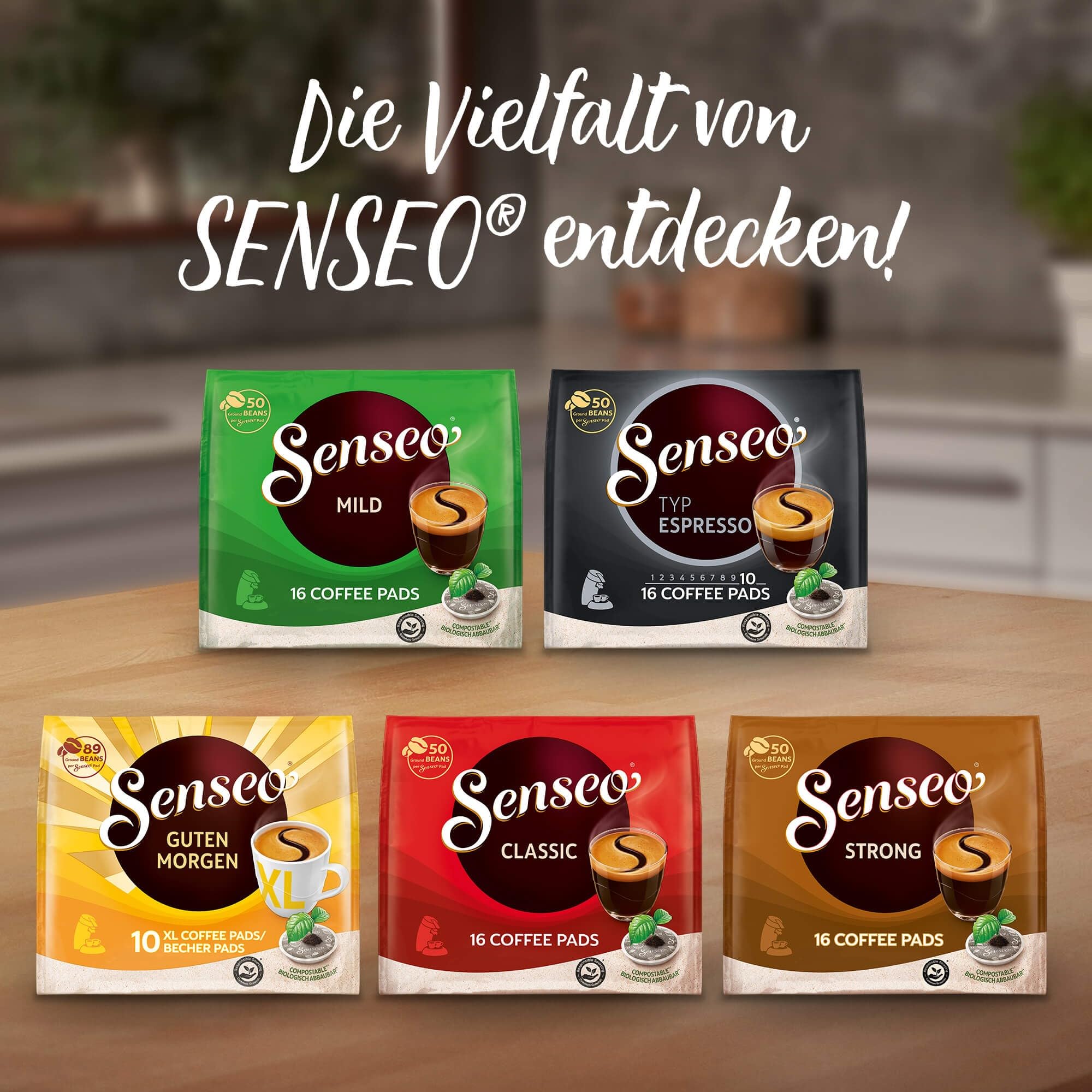 Senseo Pads Strong, Vorratspackung, 5 x 32 Getränke, 160 Kaffeepads