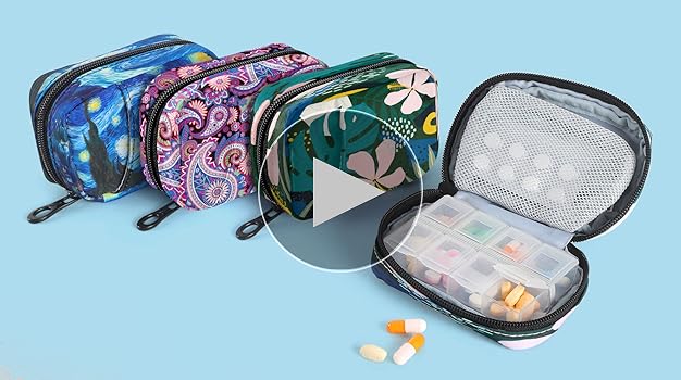 Amazon.com: Naanle Pill Box 7 Day Pill Case Travel Pill