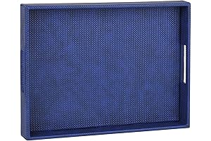 HofferRuffer Navy Blue Rectangular Serving Tray