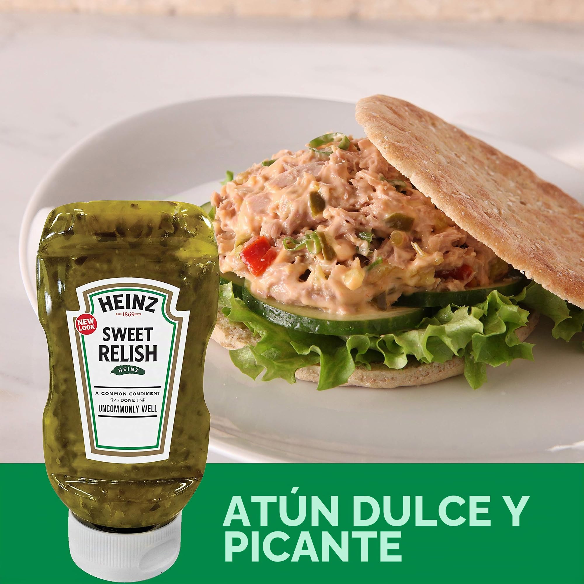 Heinz Sweet Relish Botellas (12,7 onzas, paquete de 12)