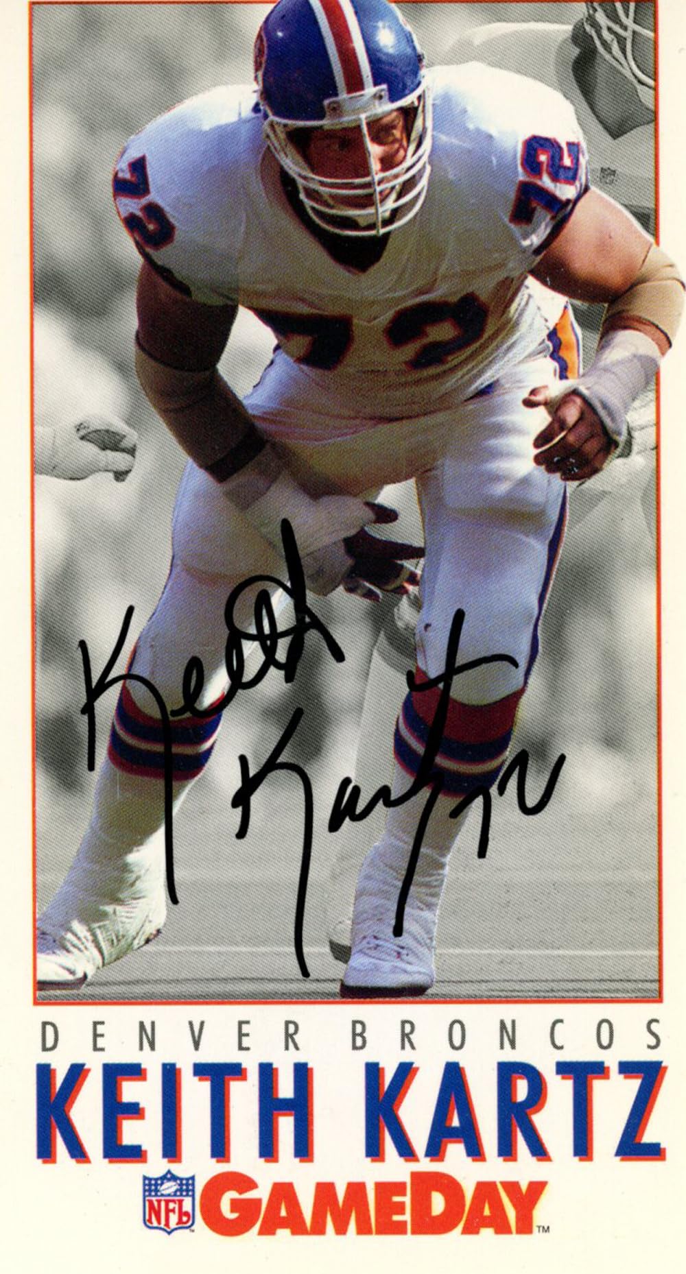 Keith Kartz Autographed 1992 Gameday #354 Trading Card Beckett