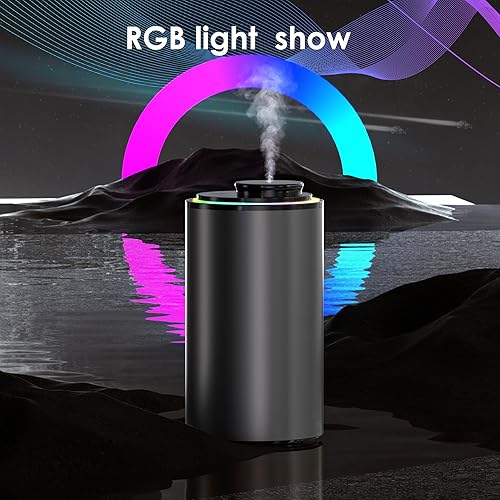Miniatura 4 de Difusor de aceite esencial sin agua, difusor, difusor de aromaterapia portátil, espectáculo de luz, 3 temporizadores de cuenta regresiva y 3 niveles