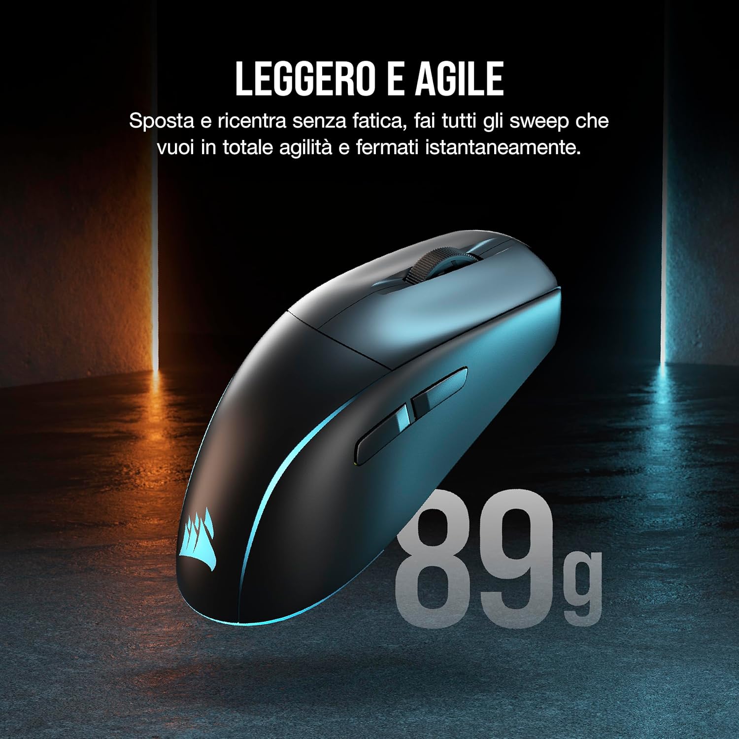 M75 WIRELESS RGB Mouse da Gioco FPS Leggero ÔÇô 26.000 DPI ÔÇô Pulsanti Laterali Intercambiabili ÔÇô Compatibile con iCUE ÔÇô PC ÔÇô Nero - Mouse gaming - Immagine 5