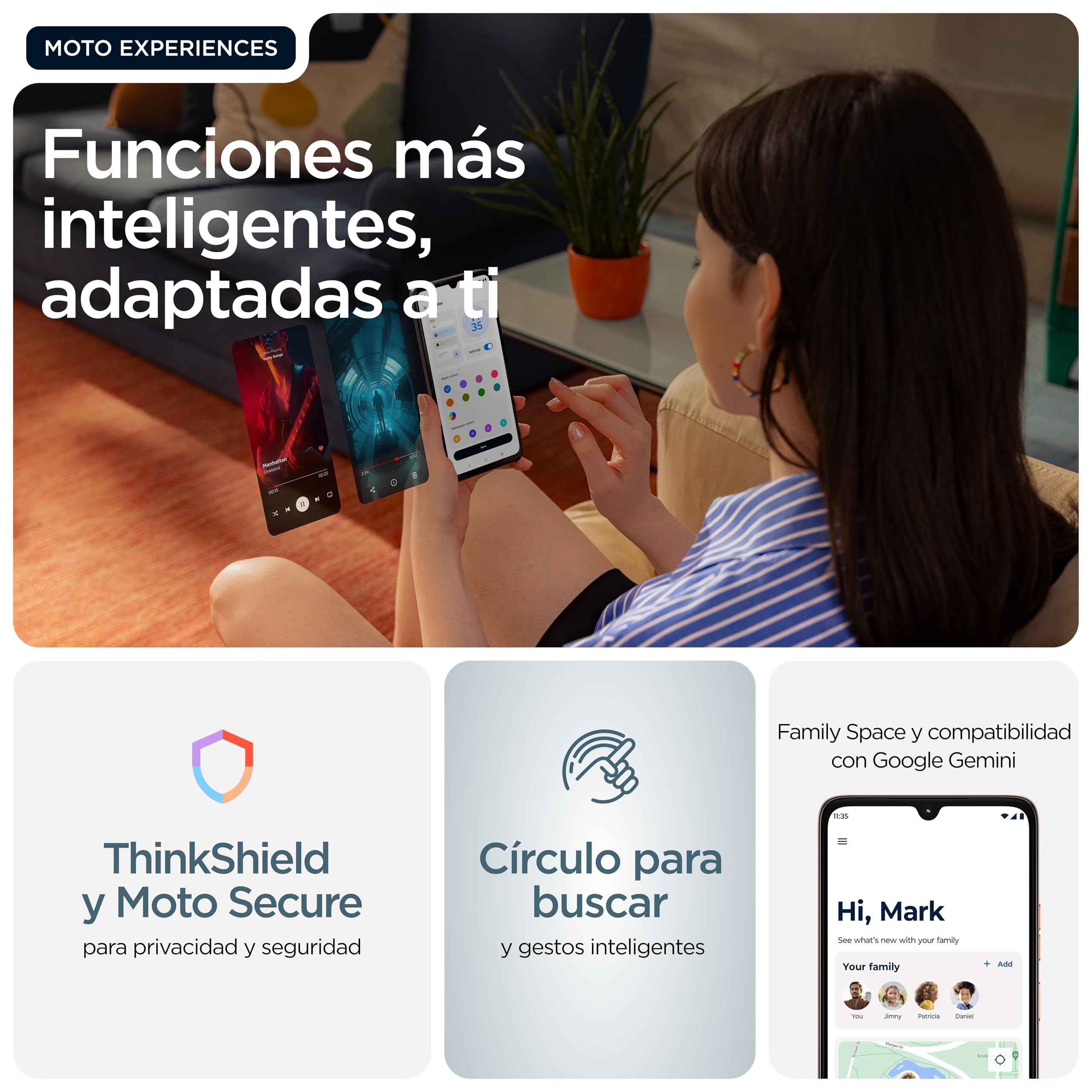 moto g06 12GB (4GB+8GB RAM Boost)/64GB color PANTONE TAPESTRY, Gran pantalla 6.88" con sonido Dolby Atmos, Sistema de cámara con IA de 50 MP, Protección contra el agua IP64, Batería de 5100 mAh