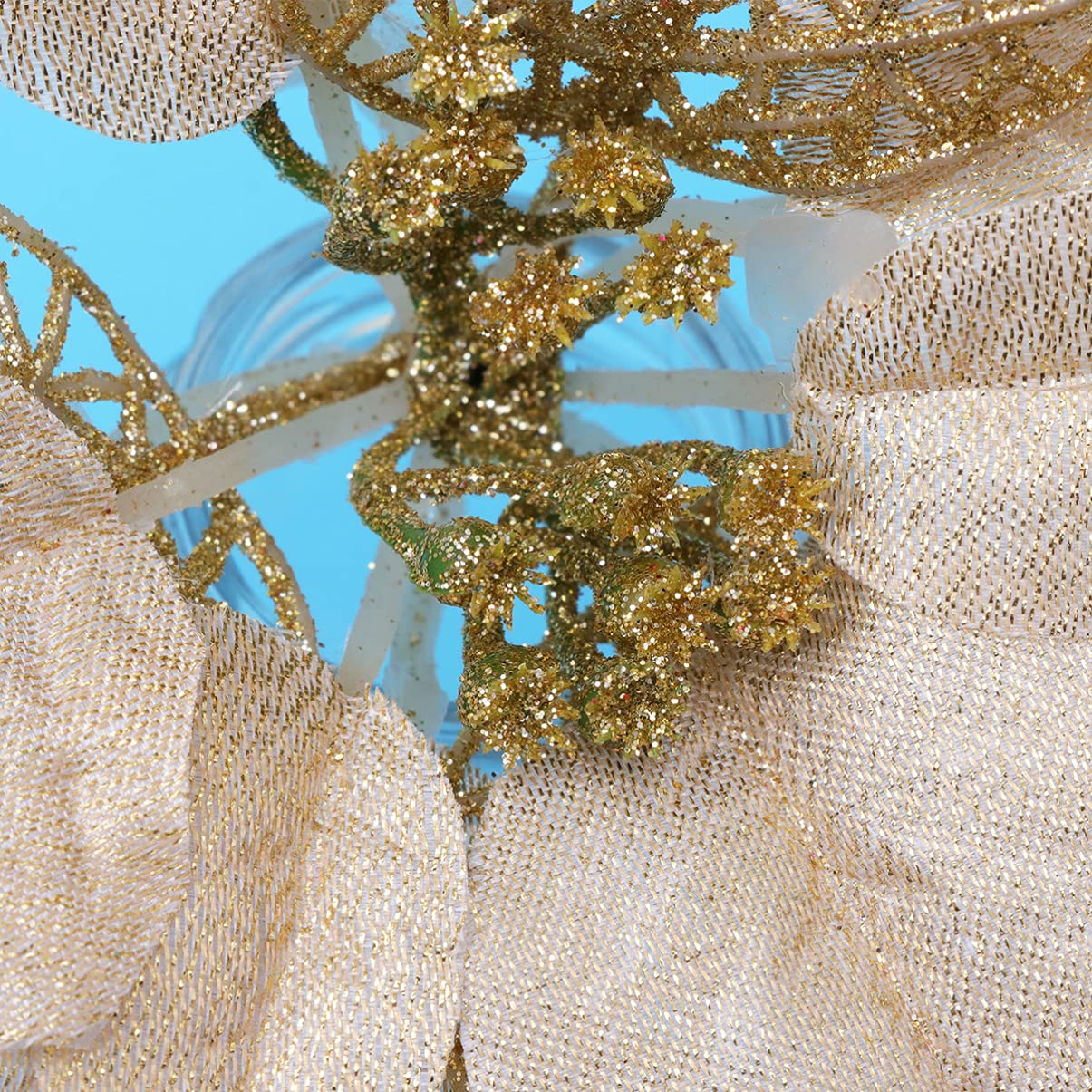 RLKHXBS Hand Decor 6 Piezas De Flores De Pascua De Navidad Flores De Pascua De Brillo Artificial Adornos para Coronas De Árboles De Navidad Decoración De Guirnaldas Guirnalda Artificial Día De