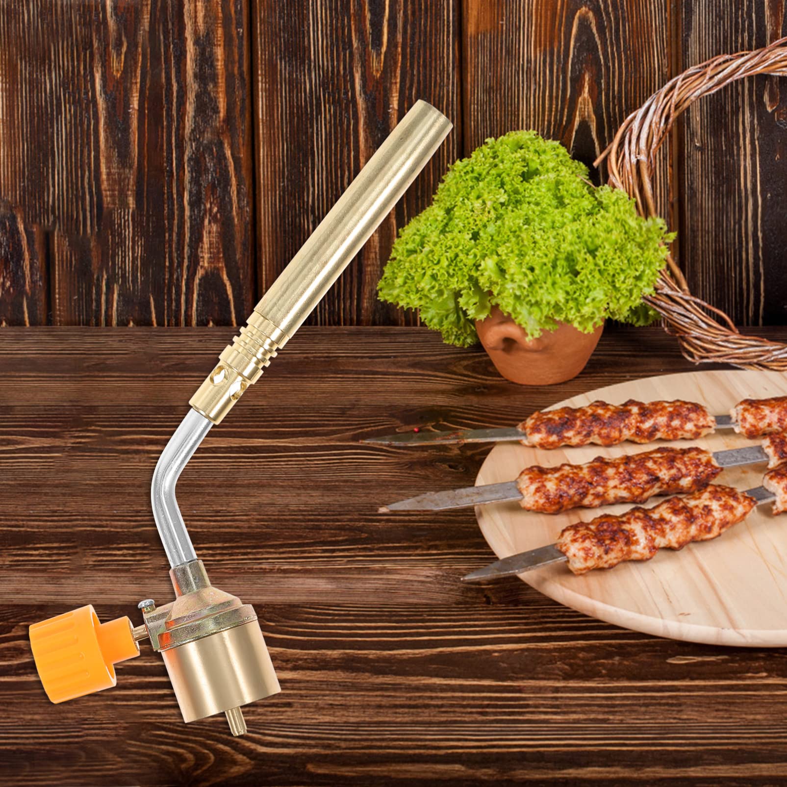 Housoutil Adjustable Torch Head Full Copper Gas Welding Fits for High Temp Heating Roofing