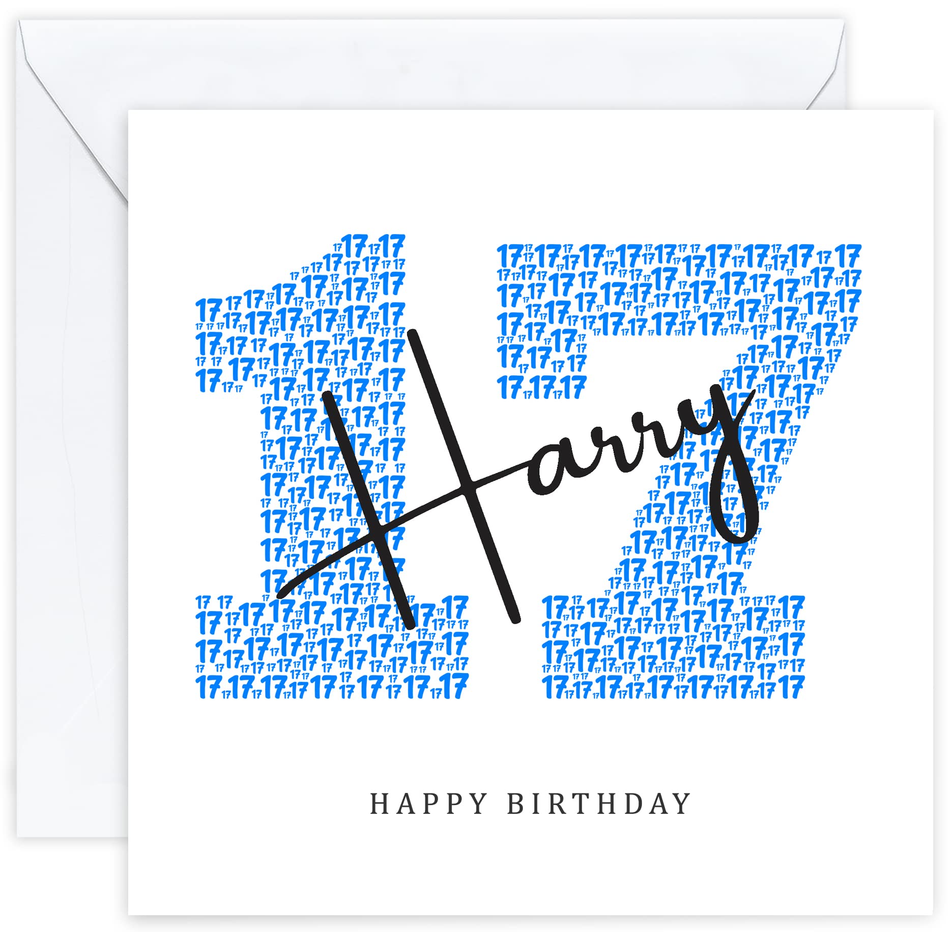 Personalised 17th Birthday Card - Seventeenth Birthday Card for Seventeen 17 Year Old Boy Son Grandson Nephew Brother Him (Age 17) — image 1