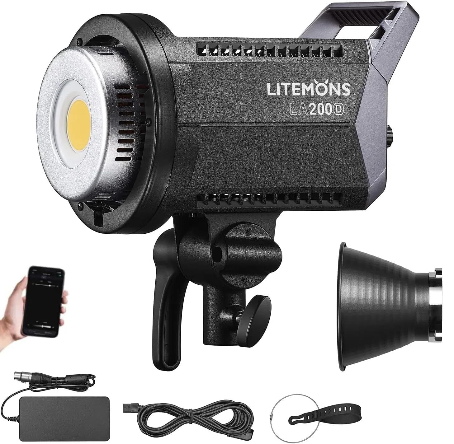 Godox Litemons LA200D LED Video Light, 5600K, Bowens Mount, CRI 96