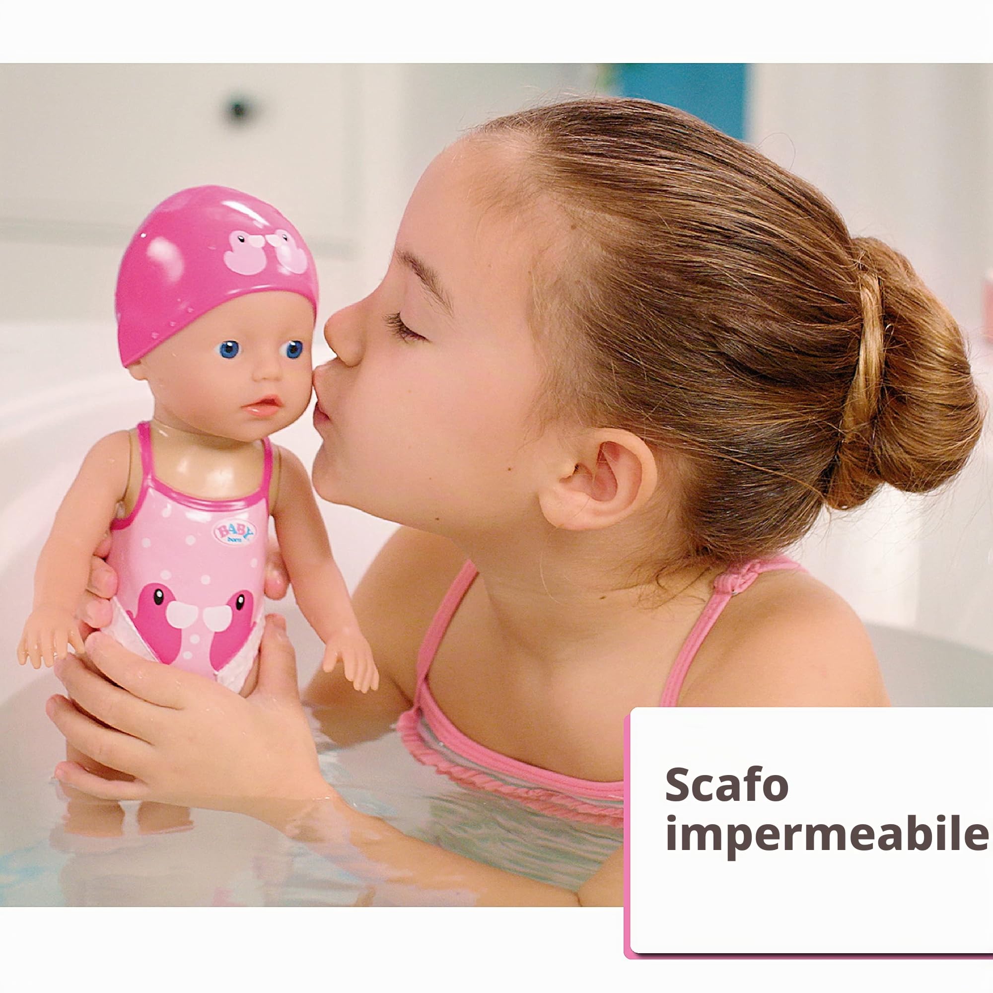 BABY born My First Swim Girl Doll 30cm - For Toddlers 1 Year and Up - Easy for Small Hands - Includes Bathing Suit and Cap