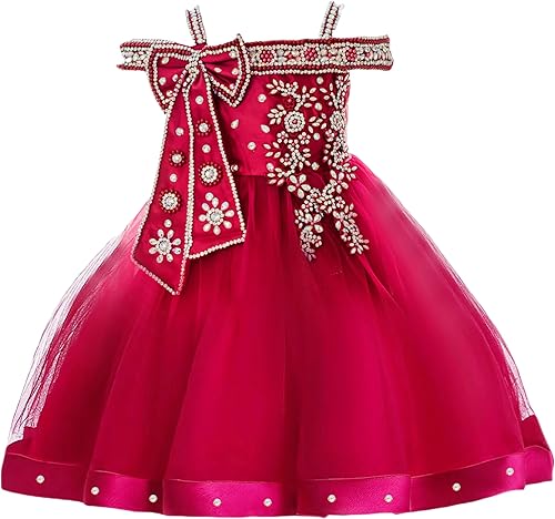BD.SUN Girl Dress Handmade Sewing Sparkle Crystal Lace Applique Princess Pageant
