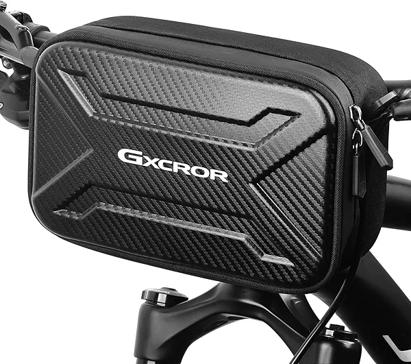 GXCROR Bike Handlebar Bag,Bicycle Handlebar Bag Bike Front Bag with Hand Strap & Shoulder Strap
