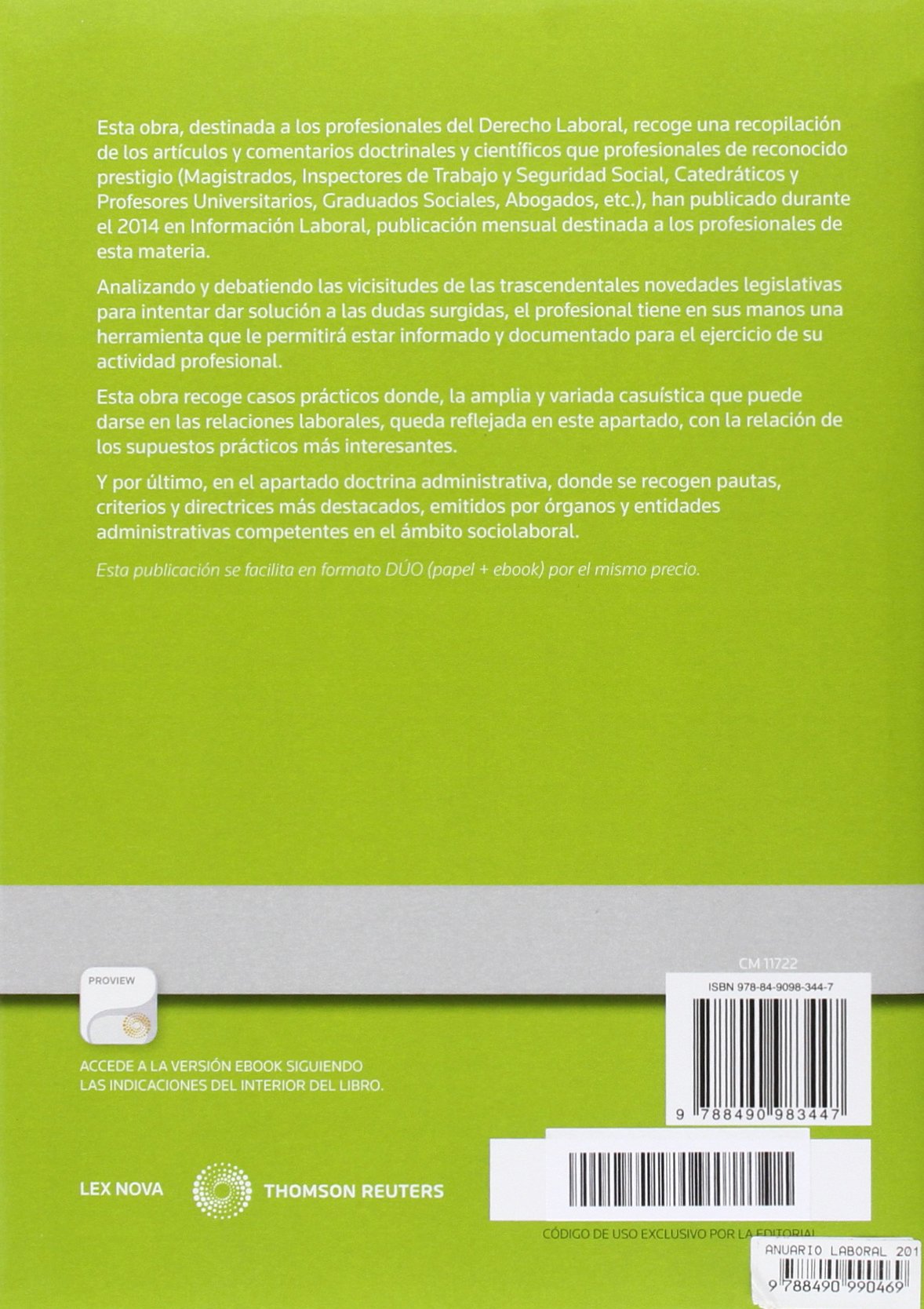 Anuario Laboral 2015 (Comentarios a Leyes)