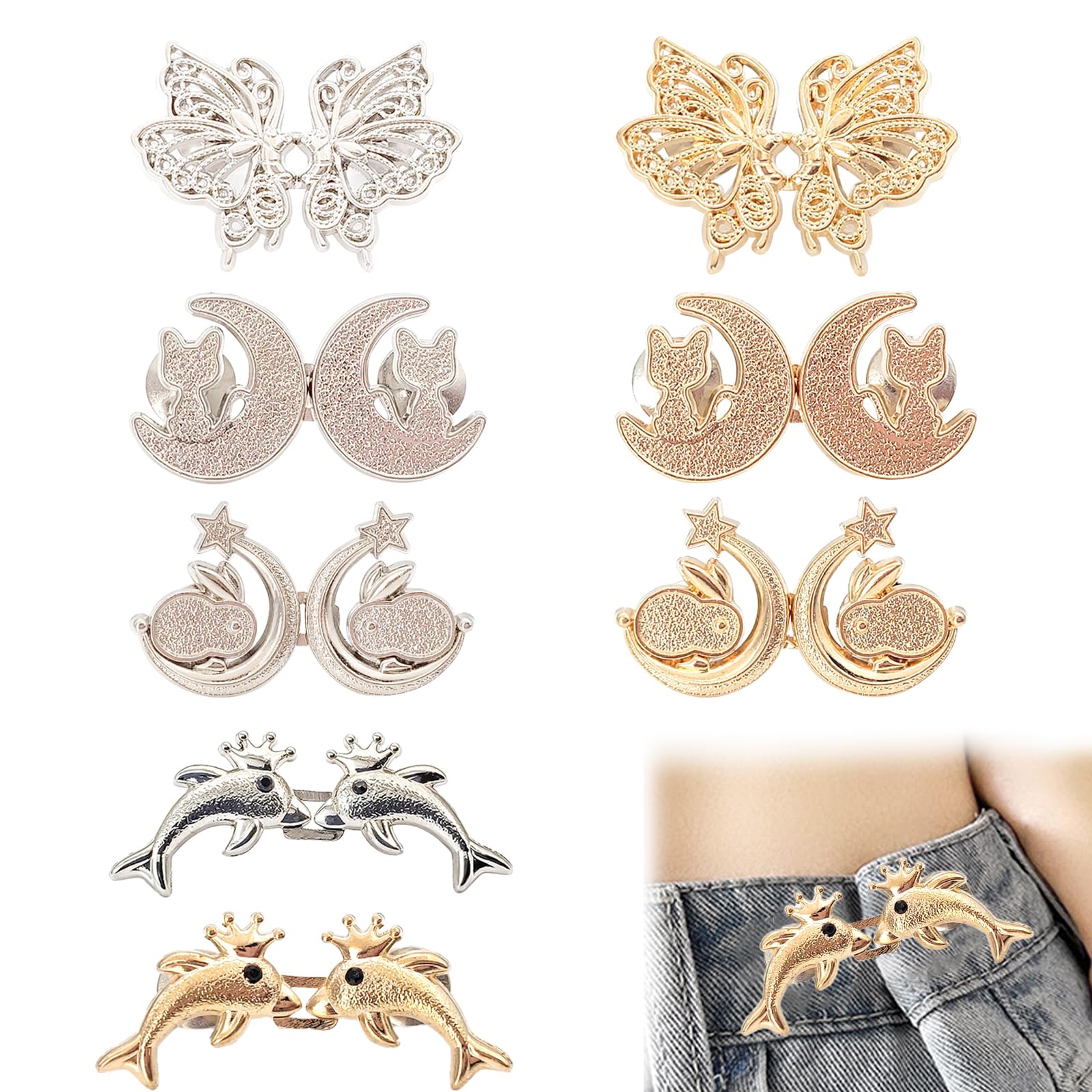 Pince Pour Pantalon Trop Large 8 Paires Boucles De Taille Ru00e9glables D 039 U00e9pingles