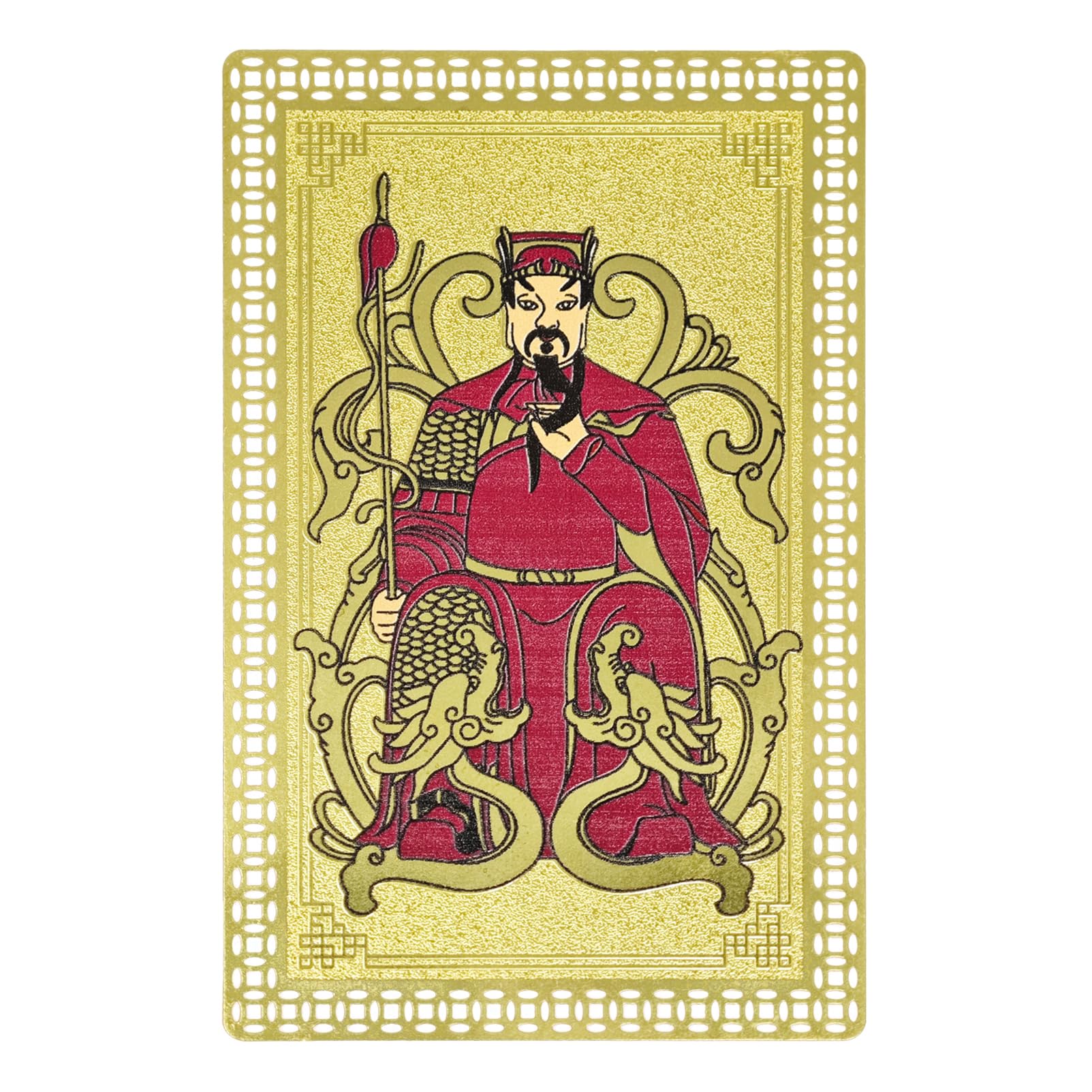 Juanxian fengshui 2025 Tai Sui Amulet Gold Card Good Luck Wealth Success Card Chinese Art Decor W5581