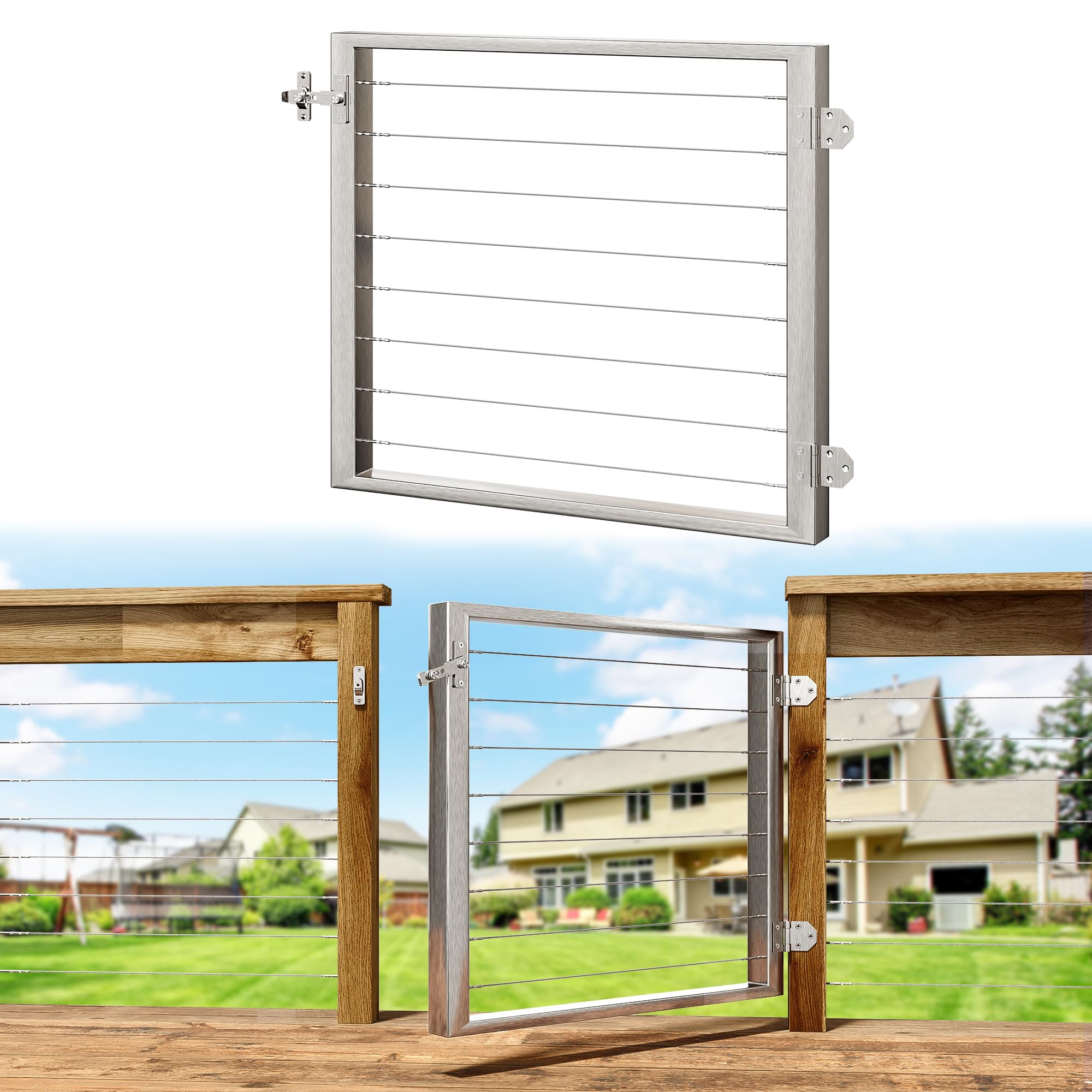 Photo 1 of Deck Man Cable Railing Gate