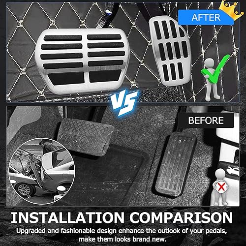 Miniatura 5 de Autorder Ajuste personalizado para cubierta de pedal Nissan Rogue 2021 2022 2023 Accesorios antideslizantes de aleación de aluminio acelerador de