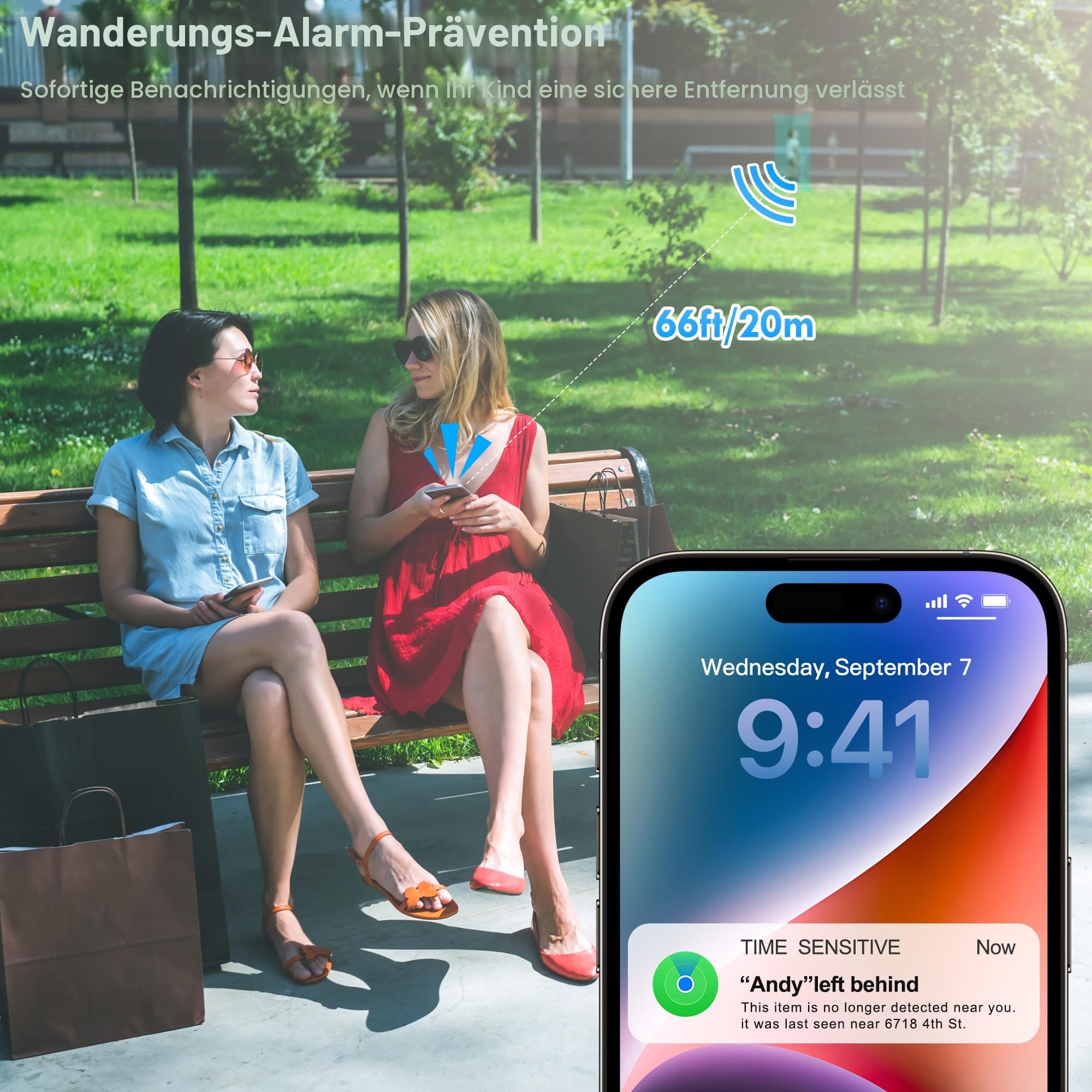 Otag GPS-Tracker für Kinder, 4er-Pack, Schlüsselfinder funktioniert mit Apple Find My (nur iOS), IP67 wasserdicht, Privatsphäre, verlorener Modus, Bluetooth-Tracker für Kinder, ältere Menschen