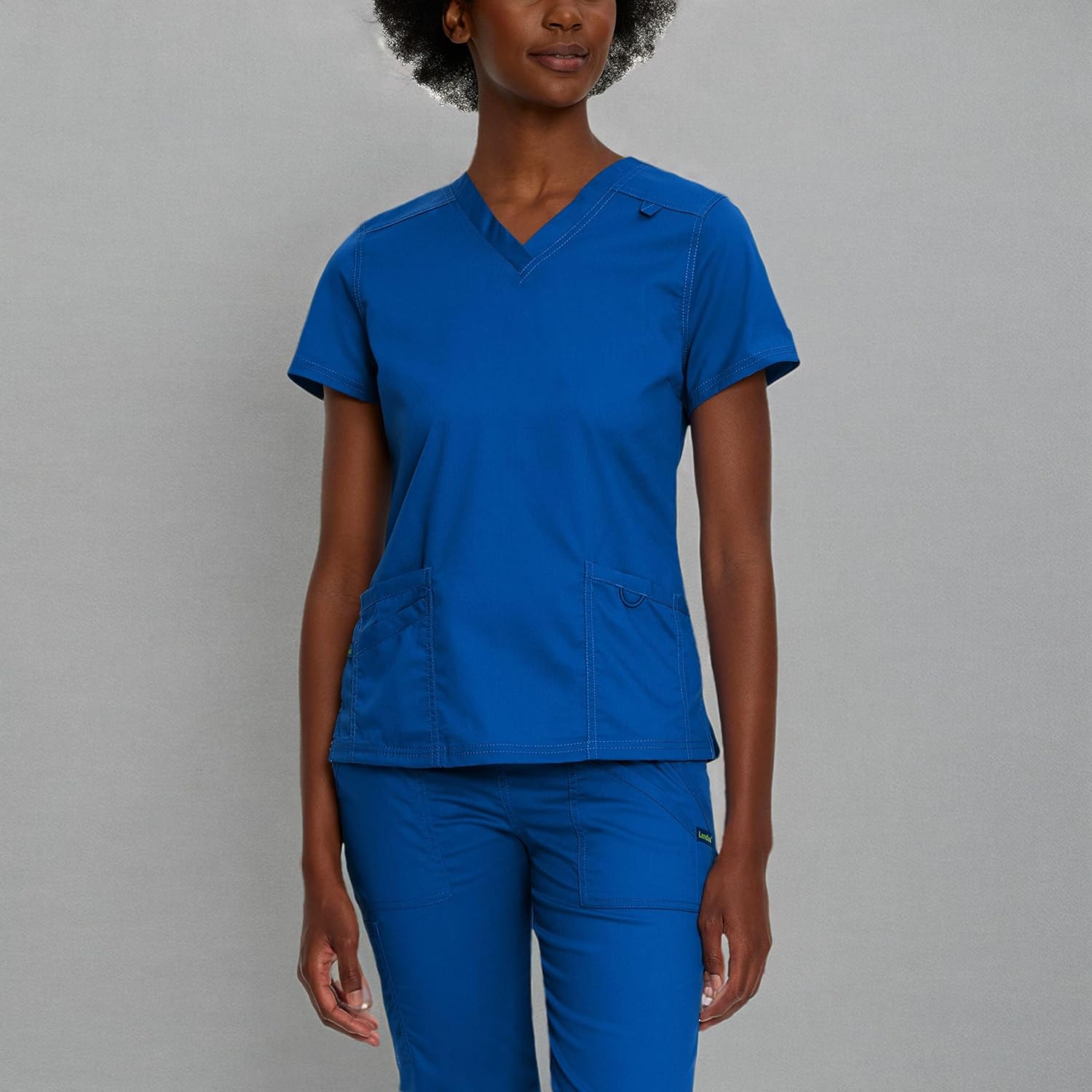 Landau Proflex Tailored Fit Comfort Stretch 3-Pocket Scrub Top for Women 4160 - Image 6