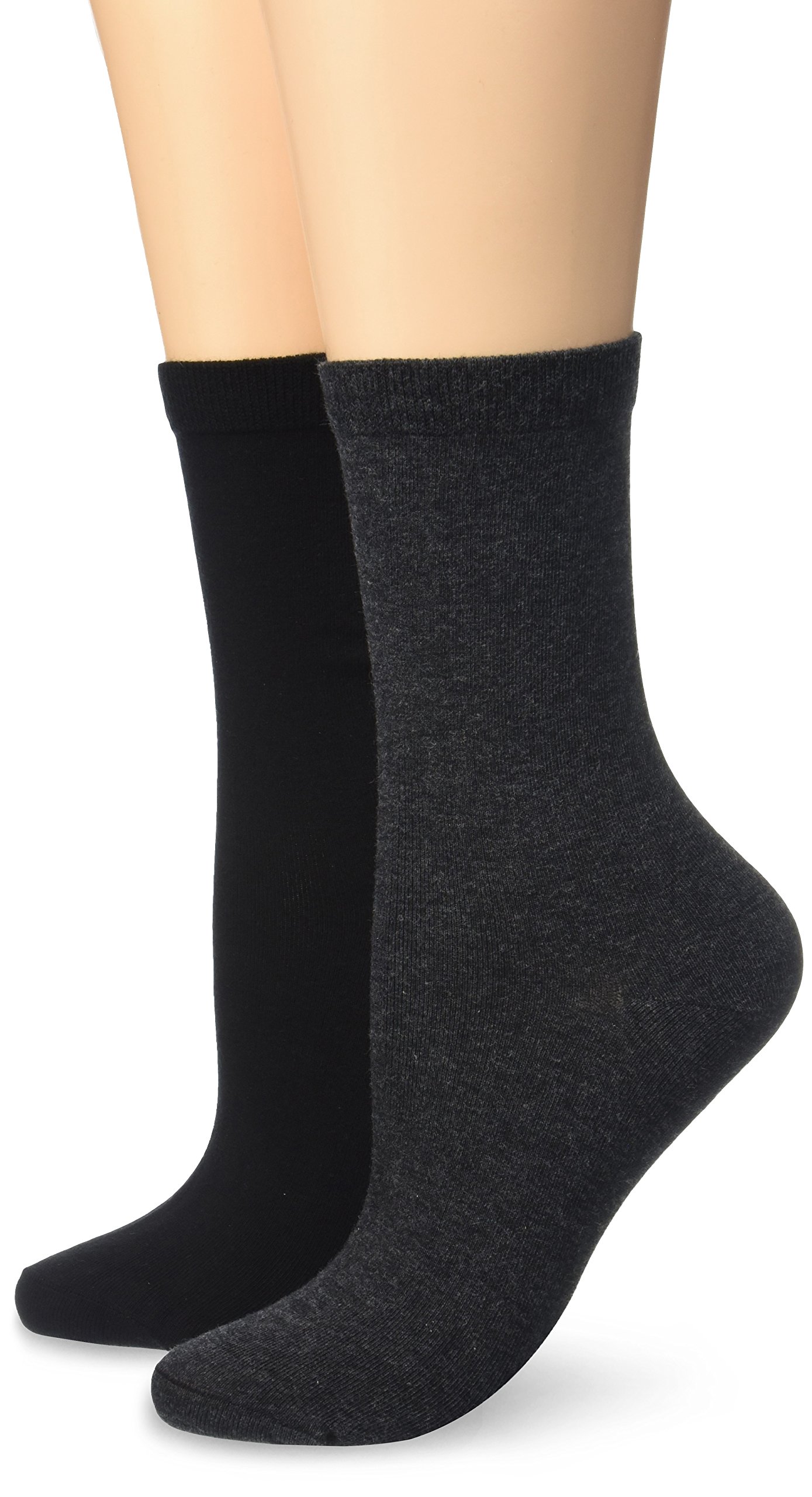 Dim Women's Cotton Reinforced Heel Socks x2