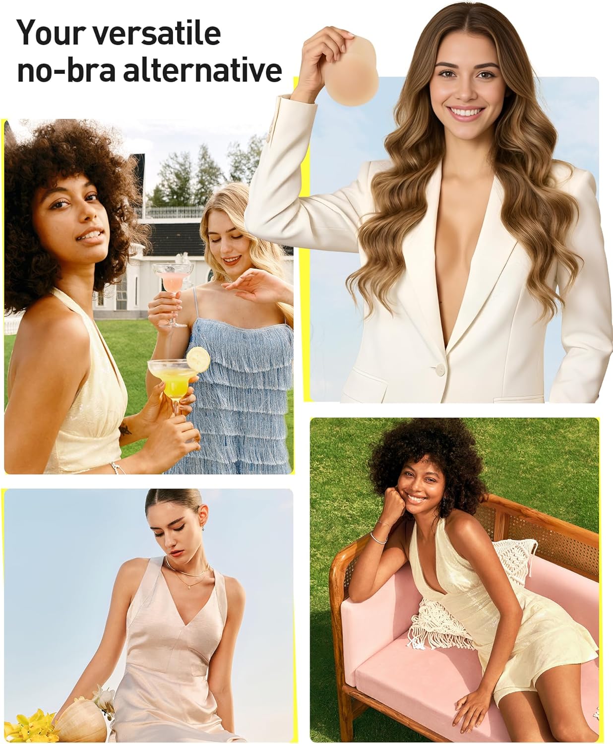 Niidor Nipple Covers For Women With Lift - Silicone Sticky Nipple Pasties Reusable - Adhesive Breast Petals With Travel Case - Image 8