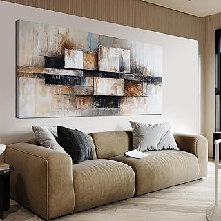 Modern Abstract Geometric Oversized Wall Art Decor For Living Room Moder...