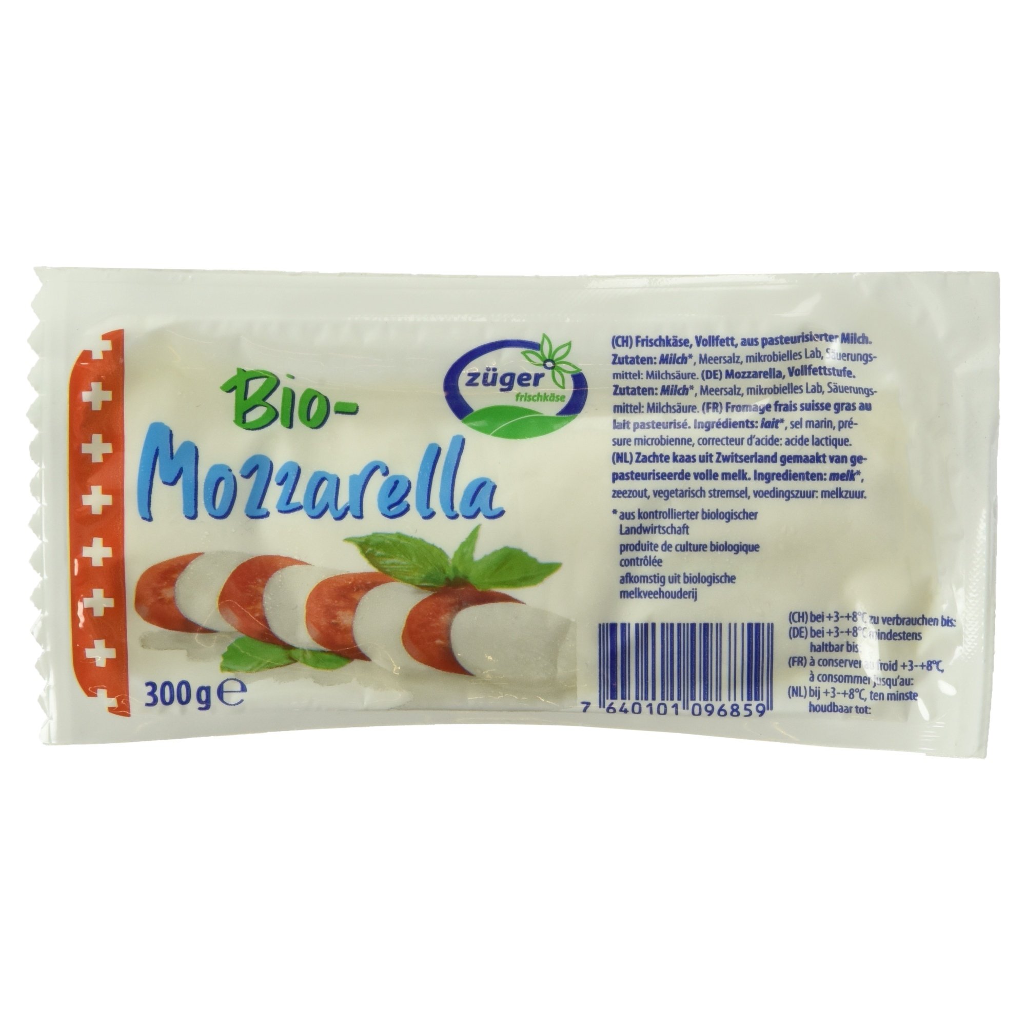 Züger Bio Mozzarella Stange ohne Lake, 300g Lebensmittel & Getränke