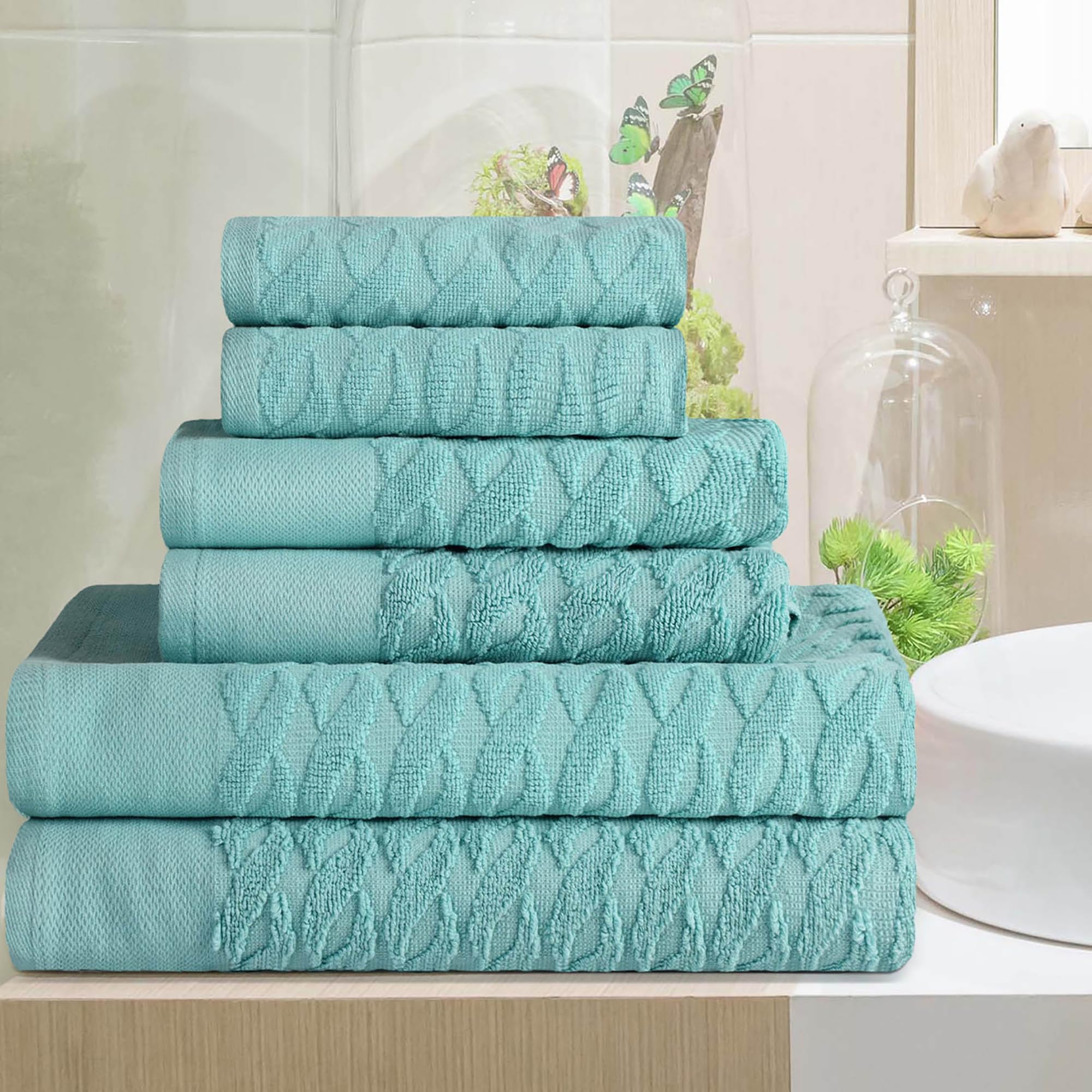 Serviettes de bain ultra moelleuses en coton pour le spa à la maison