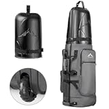 Golf Travel Bag with Hard Case Top&comma; 1680D Heavy Duty Oxford Golf Club Travel Bags for Airlines with Wheels Easy to Maneuver