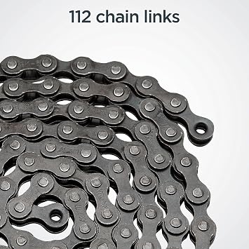 Schwinn Chain, Steel Replacement Chain, 112 Links, Fits Derailleur & Non-Derailleur Bikes, Single & Multi-Speed Bikes