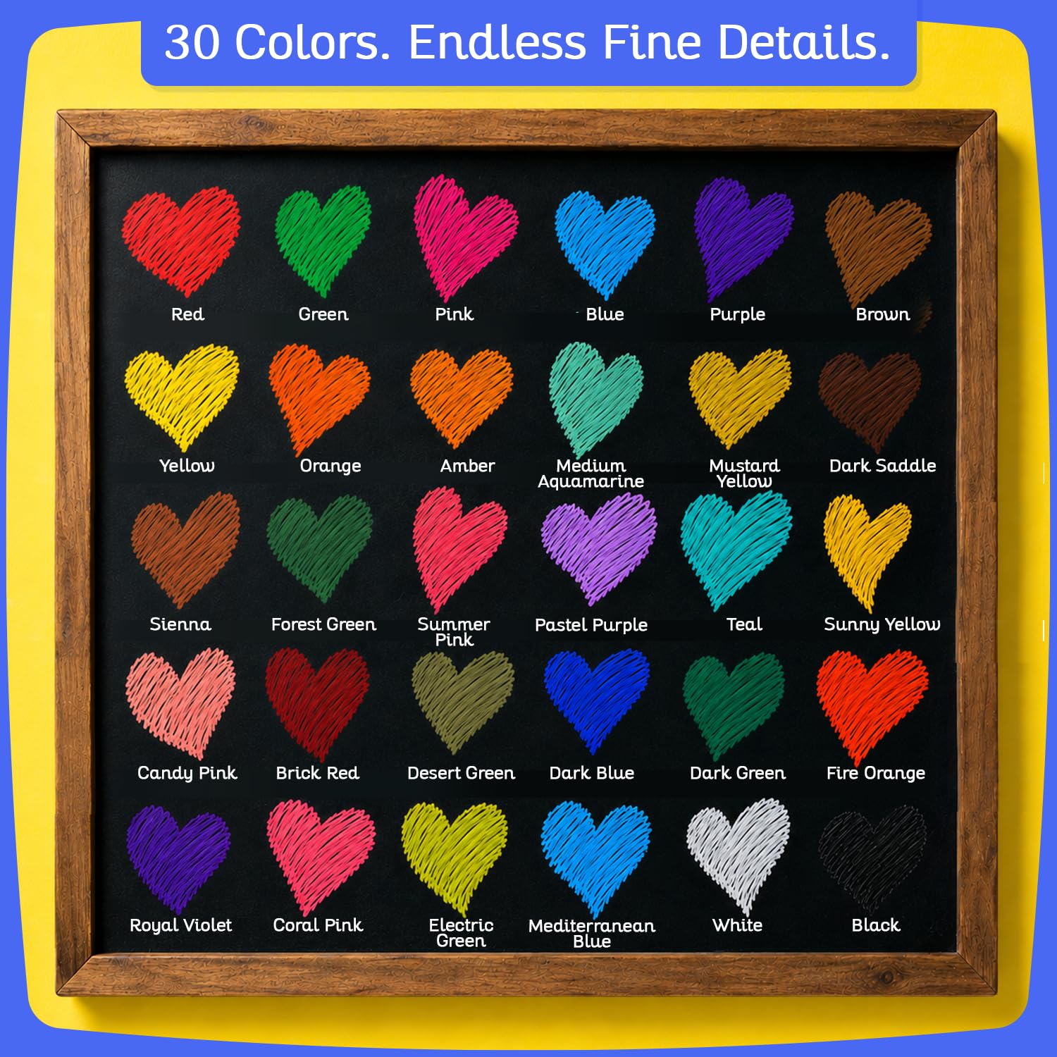 Extra Fine Tip Liquid Chalk Pens (30 Pack 1mm) Pastel + Neon Chalk Pens - Erasable Dry Erase Marker for Chalkboard, Blackboards, Window, Bistro