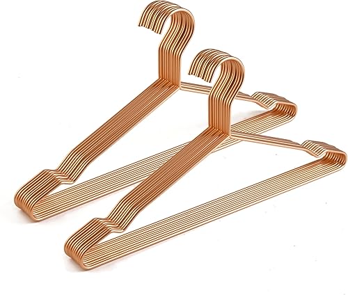 Miniatura 9 de Better to U Percha de metal de oro rosa de 17 pulgadas para adultos, paquete de 20 unidades, 0.039 pulgadas para camisa resistente para abrigo,