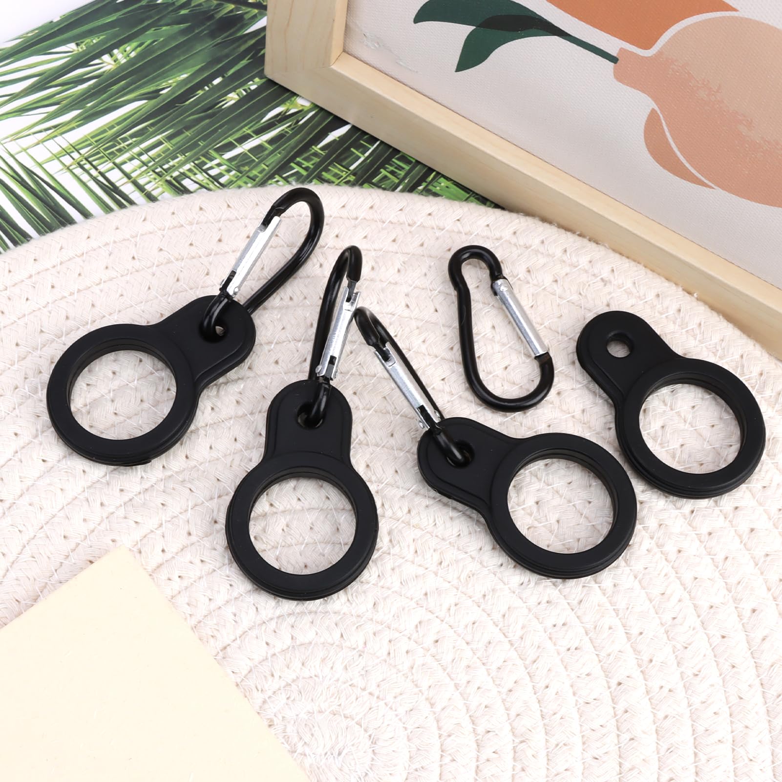 6 Moschettoni In Silicone Per Borracce - Gancio Appendi Bottiglia, Per Zaini E Attività Outdoor - Foto 6