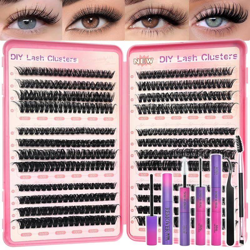 Kit de Cílios Postiços em Tufos Wispy Rootoo com 500 Unidades