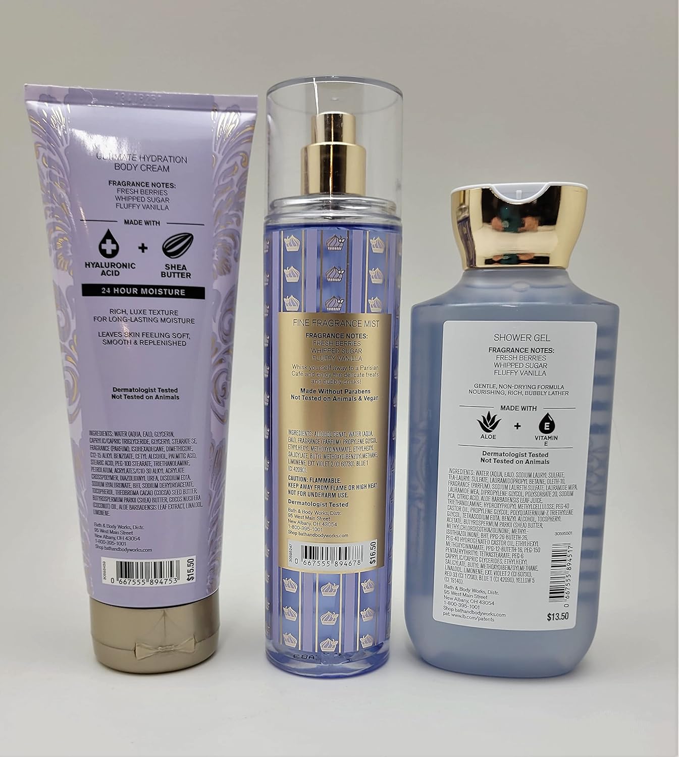 Bath & Body Works – Whipped Berry Meringue - 3 pc Bundle - Fine Fragrance Mist, Ultimate Hydration Body Cream and Shower Gel - Spring 2022 : Beauty & Personal Care