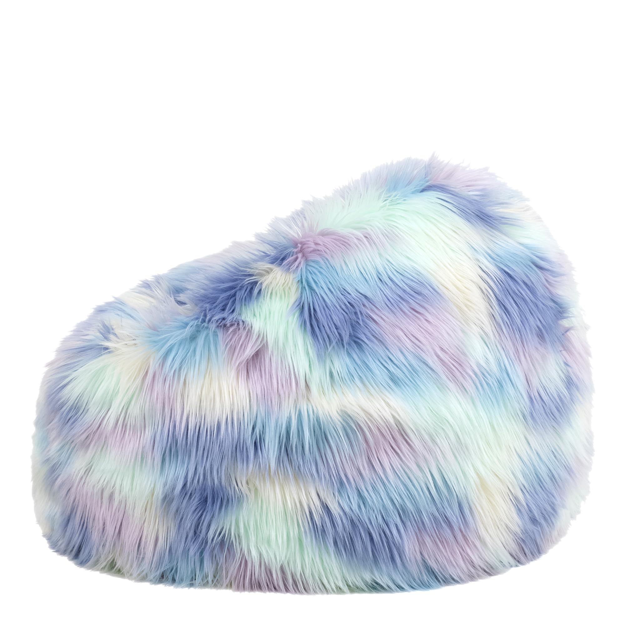 Icon Kingston Sitzsack Kinder, Unicorn, Flauschiger Kunstpelzstoff, Sitzsack Flauschig mit Füllung, Bequemer Kinder Sessel, Kuschelsessel, Lese Sessel, Schlafzimmer, Kinderzimmer, Spielzimmer