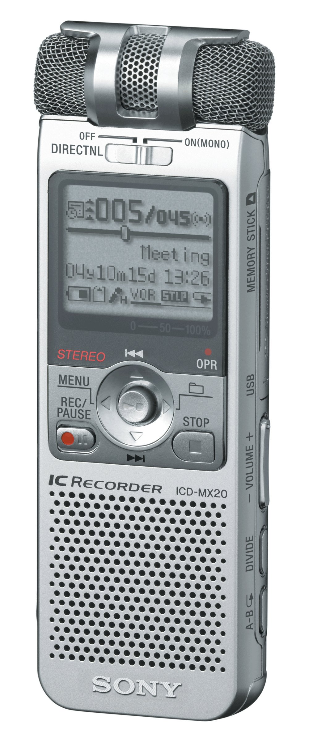 Sony ICD-MX20DR9 32MB Flash-Based Digital Voice Recorder