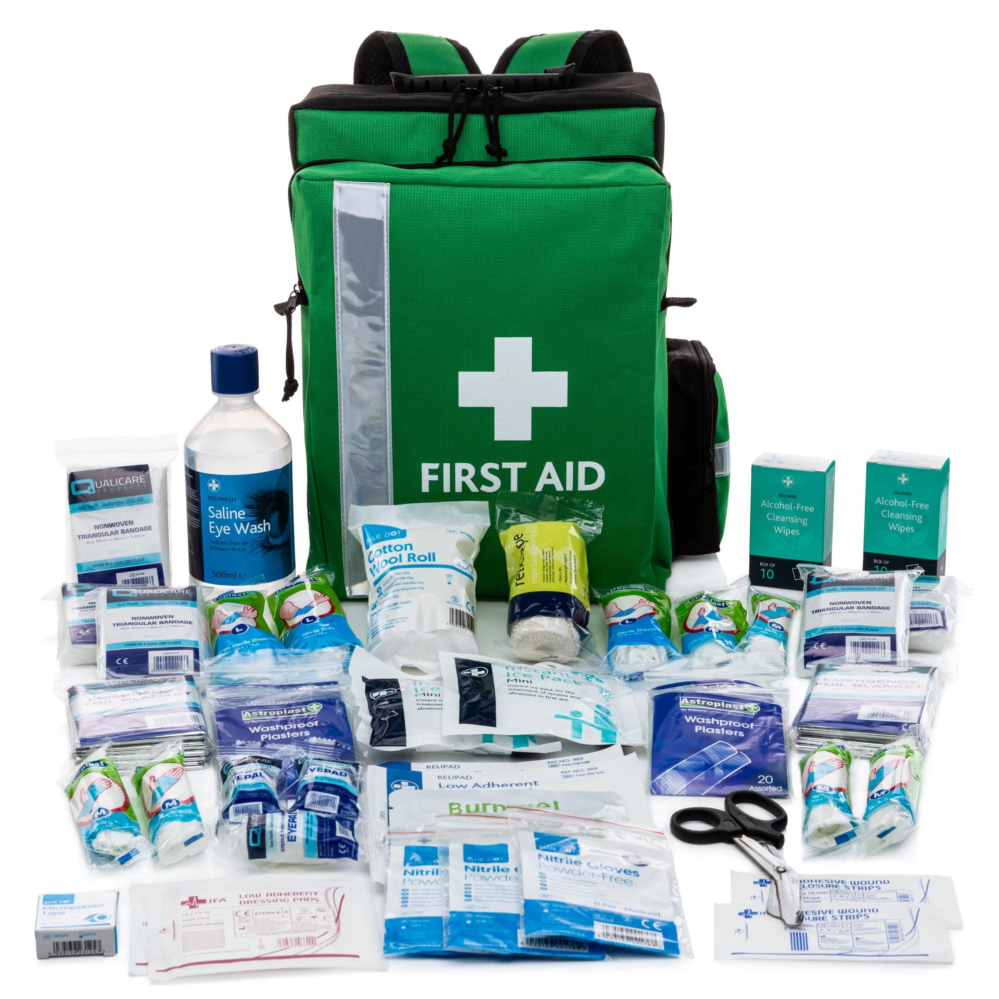 Premium Large Response First Aid Kit Rucksack - Fully Stocked with Additional Mini First Aid Kit 2in1 UK British Standard