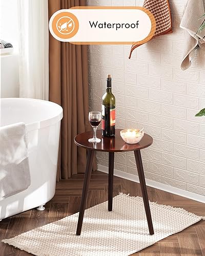 Miniatura 23 de Apicizon Juego de 2 mesas auxiliares redondas, mesa auxiliar blanca para sala de estar, dormitorio, espacios pequeños, mesa auxiliar Morden Oro,1