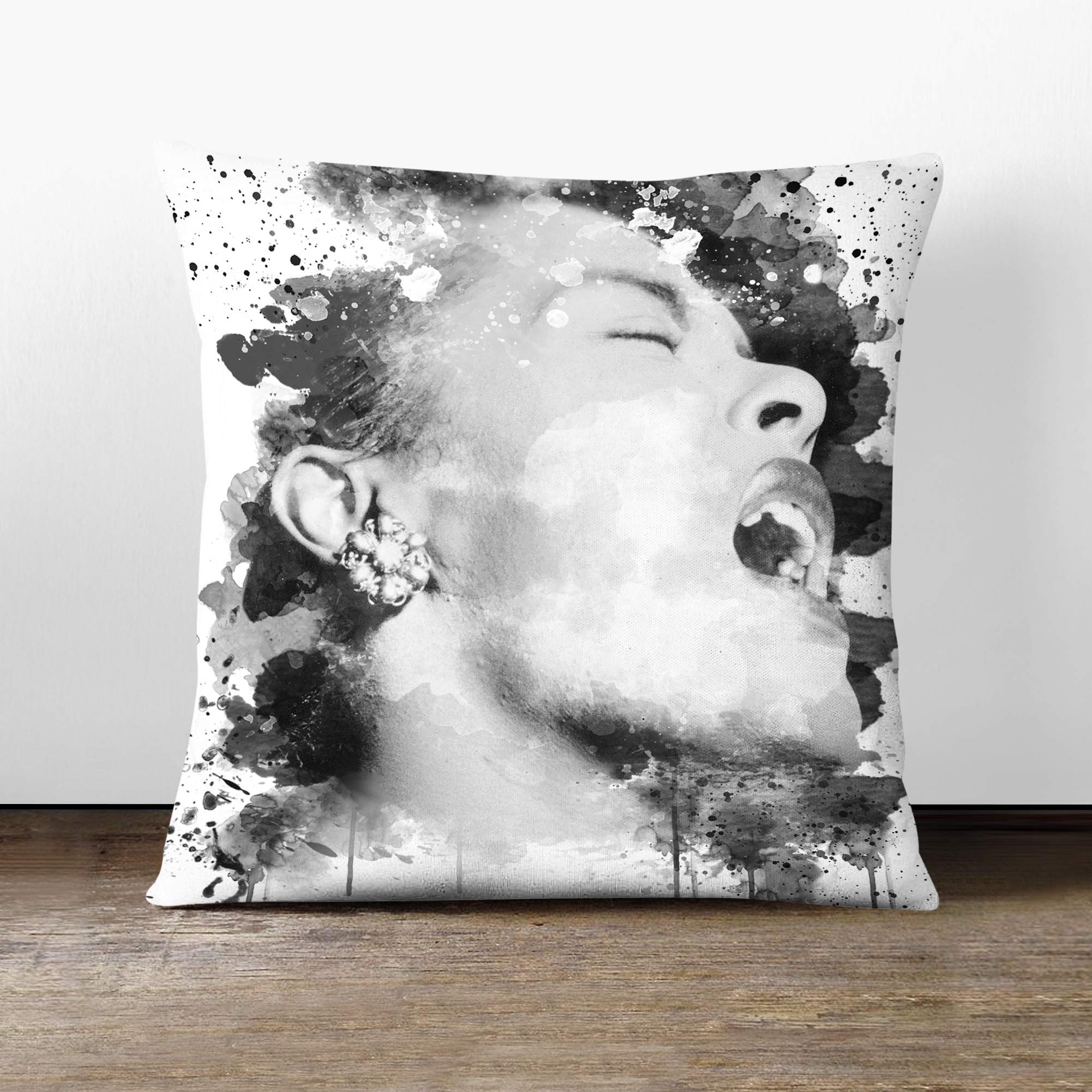 Billy Holiday V3 - Cushion Cover Throw Pillow with Insert for Sofa Chair Bed - Double-sided - 55x55 cm