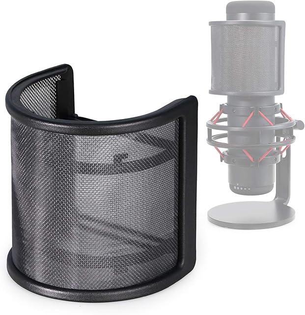 HyperX QuadCast Pop Filter - Microphone Windscreen Cover Compatible with HyperX QuadCast S USB Gaming Microphone by YOUSHARES