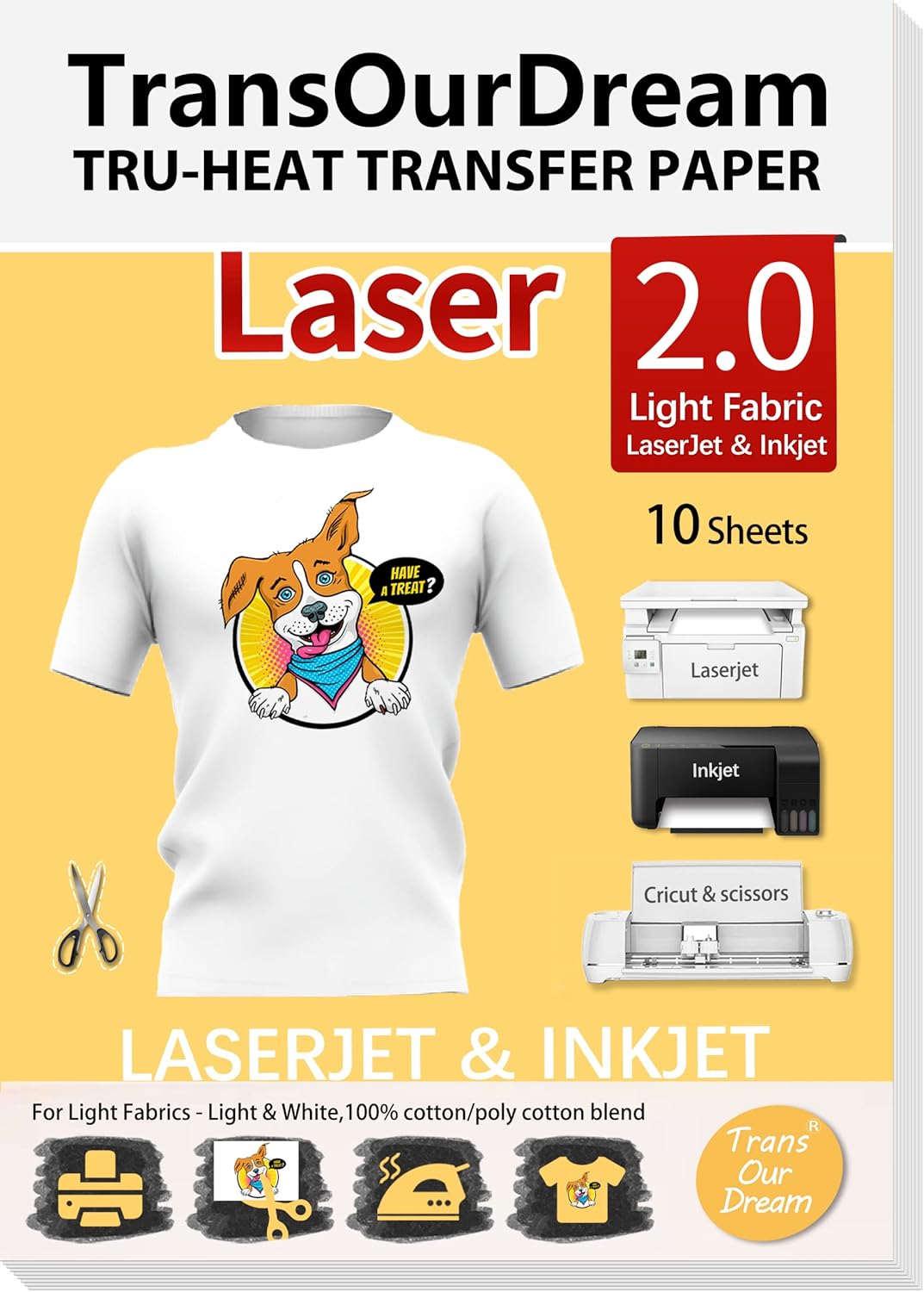 TransOurDream TruTransfer Paper Laser Printer Printing Inkjet Heat