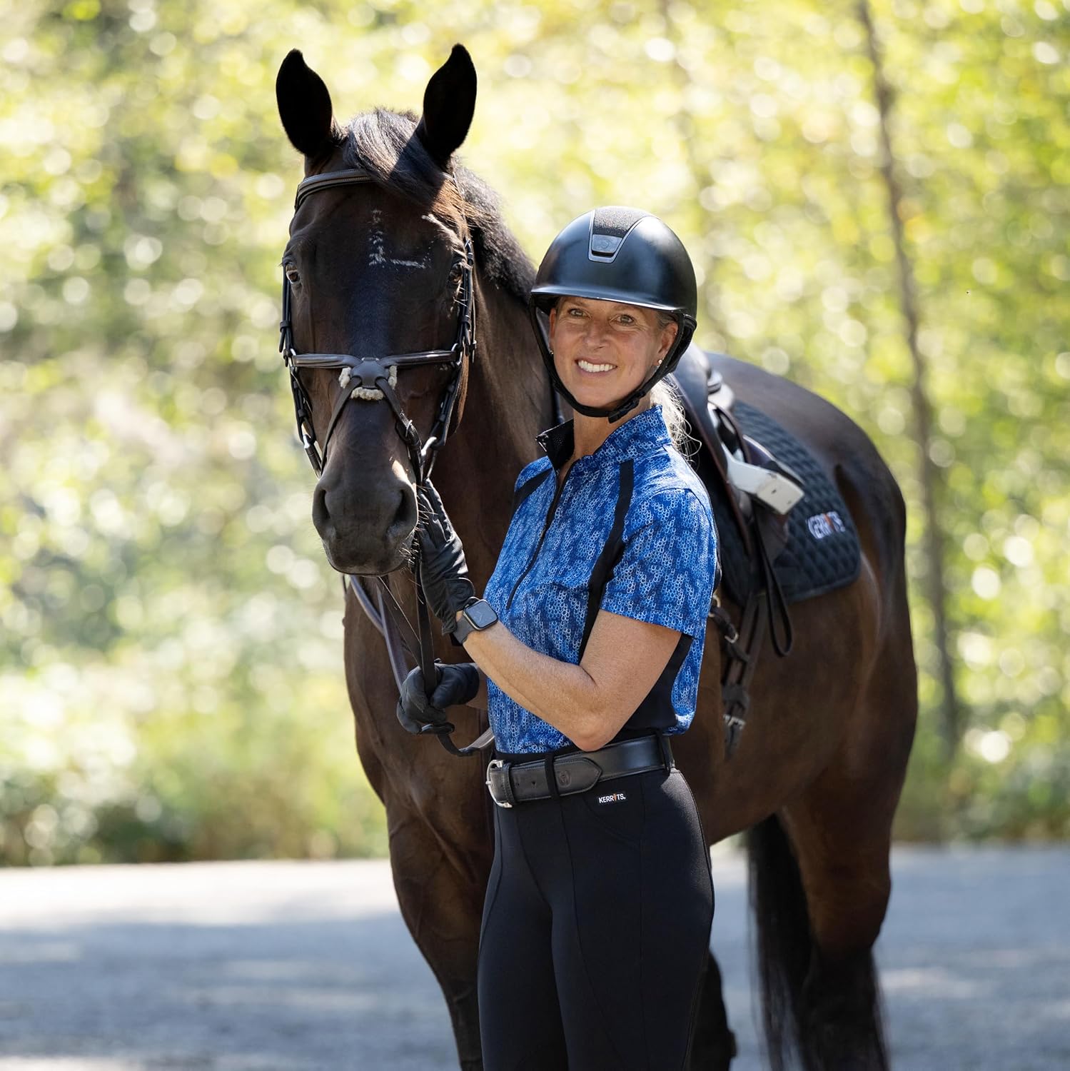 Kerrits Women EquiBreeze Ice Fil Short Sleeve Horse Riding Shirt – Ultra-Lightweight Cooling Equestrian Top, Great for Summer