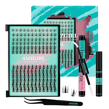 Manga Lash Clusters Kit 144PCS Fairy Eyelash Extension Kit with Lash Bond and Seal, Fake Eyelashes Clusters with Invisible Lashes Band, Lash Glue Remover and Lash Applicators 8-16mm Kit,White Bond