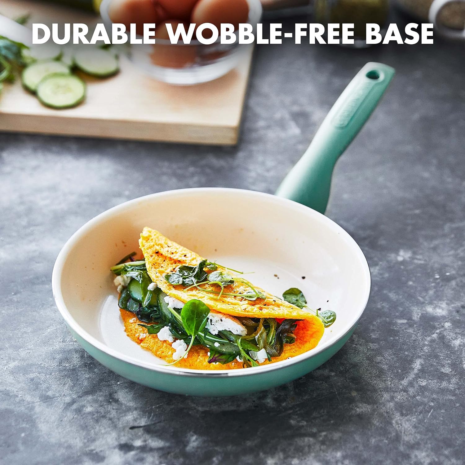 GreenPan Rio Healthy Ceramic Nonstick, Frying Pan, 7", Turquoise : Everything Else