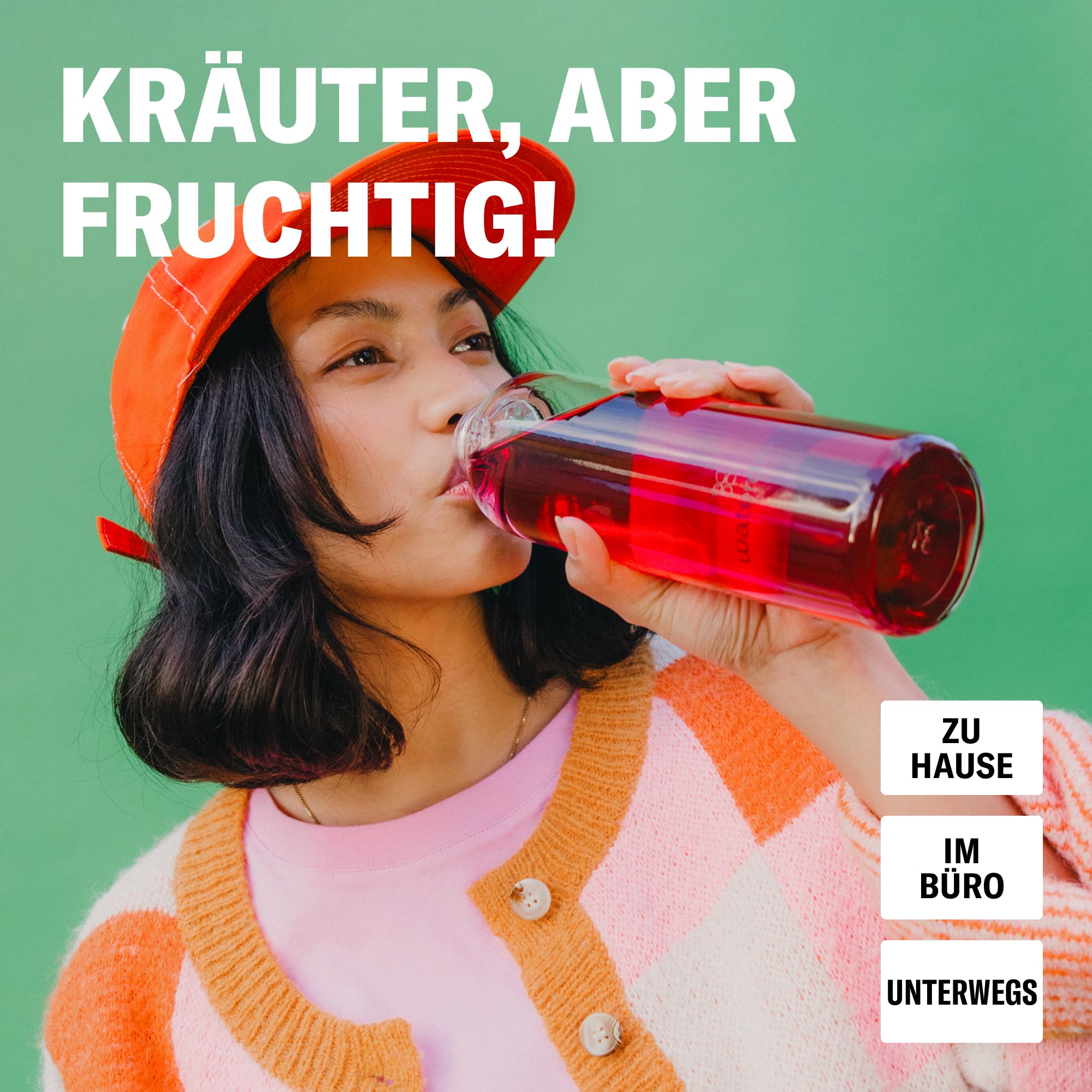waterdrop® x Ricola – 48 Waterdrop Würfel mit Alpenkräutern & Früchten - Himbeere Melisse, Zitrone Minze, Granatapfel Minze & Zitrone Verbene – Wassergeschmack ohne Zucker mit Vitaminen C, B3, B12