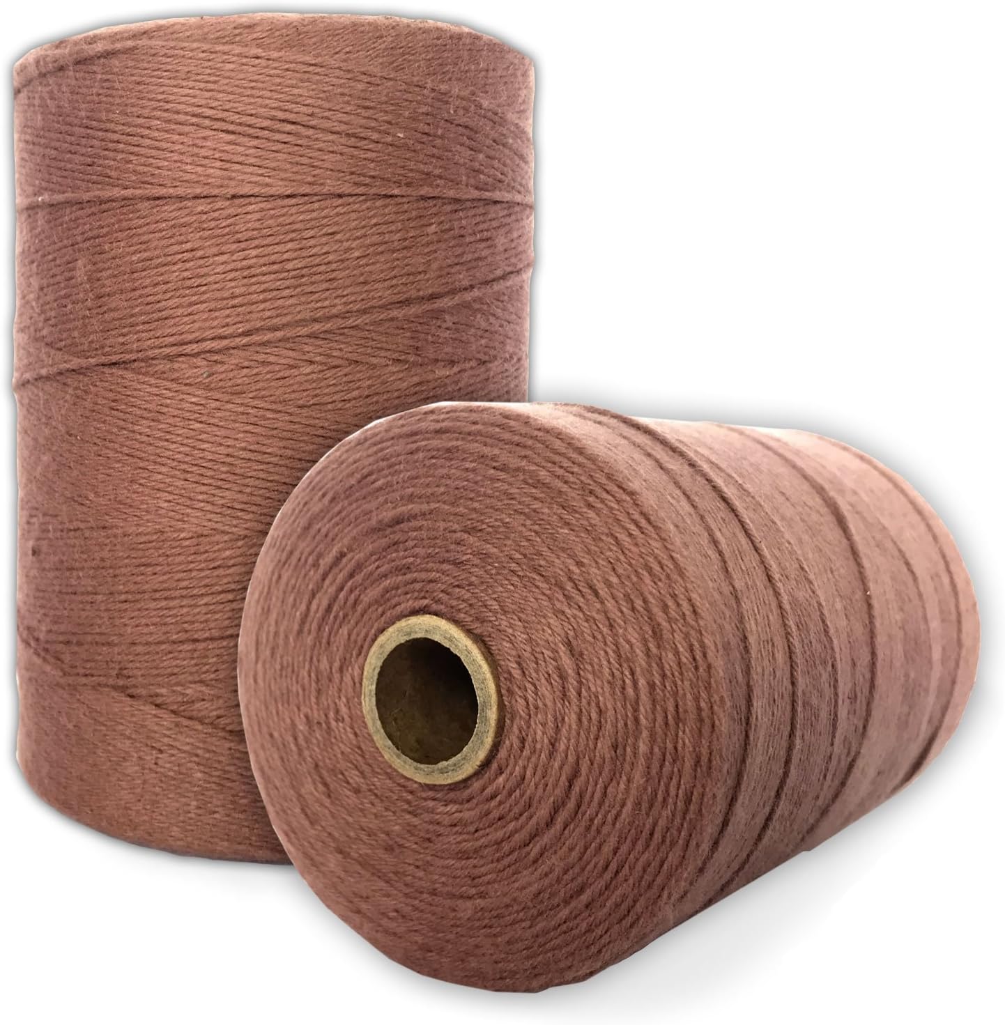 100% Cotton Loom Warp Thread (Brown), 8/4 Warp Yarn (800 Yards), Perfect for Weaving: Carpet, Tapestry, Rug, Blanket or Pattern - Warping Thread for Any Loom