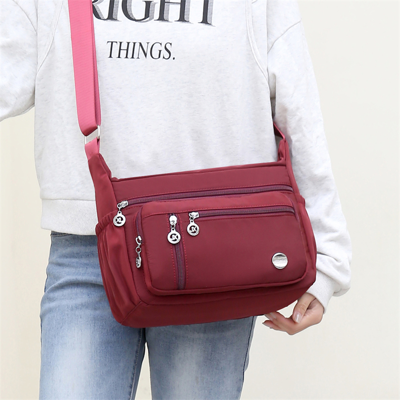 Borsa A Tracolla Donna Wafybsre In Nylon Impermeabile – Media, Con Tracolla Regolabile, Multi-tasche, Per Viaggi, Scuola, Lavoro